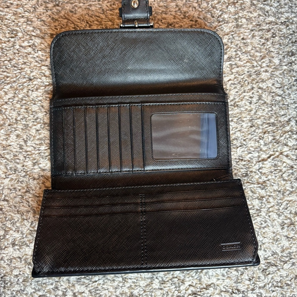 Coach signature wallet black and grey - Picture 2 of 8